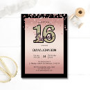 Search for rose sweet 16 invitations Sparkle