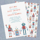 Search for robot baby invitations Retro