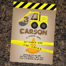 Search for construction 3rd birthday invitations Boy