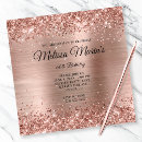 Search for faux rose gold foil invitations Glam