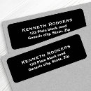 Search for background return address labels Black and white
