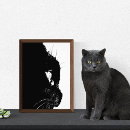 Search for cat silhouette posters Black and white