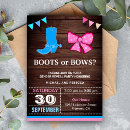 Search for boots or bows gender reveal Rustic
