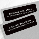 Search for men return address labels Black and white