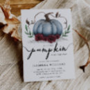 Search for a little pumpkin is on the way baby boy shower invitations Floral