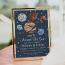 Search for galaxy 1st birthday invitations Watercolor