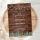 Search for rustic wooden wedding invitations String lights