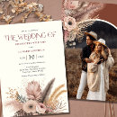 Search for boho terracotta wedding invitations Desert