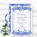 Search for blue porcelain wedding invitations Vintage