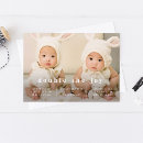 Search for twins birth announcement cards Double the joy