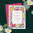 Search for bold floral wedding invitations Magenta