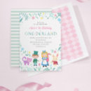 Search for alice in wonderland 1st birthday invitations Pink