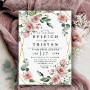 Search for pink glitter wedding invitations Rustic modern summer garden