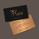 Search for black and gold business cards Hairstylist