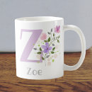 Search for letter z monogram mugs Floral