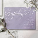 Search for periwinkle birthday invitations Purple