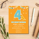 Search for dinosaur 4th birthday invitations Kid