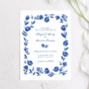 Search for blue floral border invitations Hand drawn