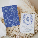 Search for blue ginger jar invitations Botanical floral peony