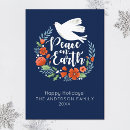 Search for peace christmas cards Floral
