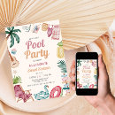 Search for watercolor flamingo invitations Palm tree