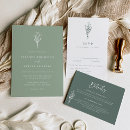 Search for botanical wedding invitations Sage green