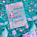 Search for glitter mermaid birthday invitations Purple