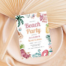 Search for flamingo beach party invitations Palm tree