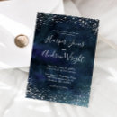 Search for blue and silver wedding invitations Starry night
