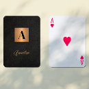Search for gold playing cards Monogrammed