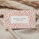 Search for leopard pattern business cards Blush pink