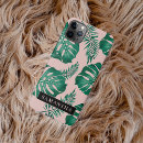 Search for green palm leaves iphone cases Tropical pattern