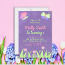Search for pink butterfly 1st birthday invitations Cute