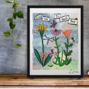 Search for happiness is a butterfly posters Flowers