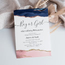Search for navy and blush gender reveal invitations Boy or girl