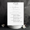 Search for itinerary wedding invitations Black and white
