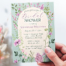 Search for green bridal shower invitations Wildflowers