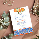 Search for blue and orange bridal shower invitations Calligraphy