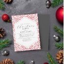 Search for pattern christmas invitations Red