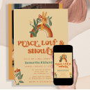 Search for peace love party invitations 70s