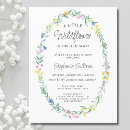 Search for colourful flowers baby shower invitations Wildflowers