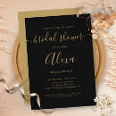 Search for elegant gold bridal shower invitations Simple