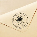 Search for beach address rubber stamps Palm tree