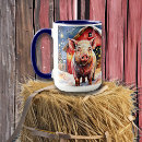 Search for pig farm mugs Watercolor