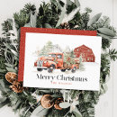 Search for red barn christmas cards Vintage