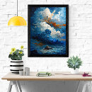 Search for turbulence posters Blue