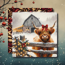 Search for vintage farm christmas cards Highland cow