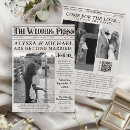 Search for vintage newspaper invitations Black and white