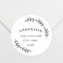 Search for laurel wreath return address labels Elegant