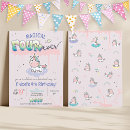 Search for unicorn 4th birthday invitations Pink purple